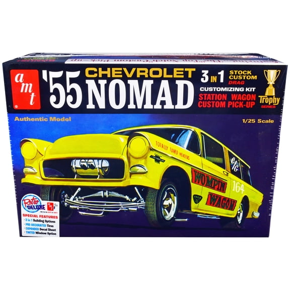 Skill 2 Model Kit 1955 Chevrolet Nomad 3-in-1 Kit "Trophy Series" 1/25 Scale Model by AMT