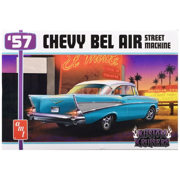Skill 2 Model Kit 1957 Chevrolet Bel Air Street Machine "Kustom Kruisers" 1/25 Scale Model by AMT