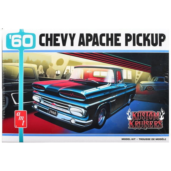 Skill 2 Model Kit 1960 Chevrolet Apache Pickup Truck "Kustom Kruisers" 1/25 Scale by AMT