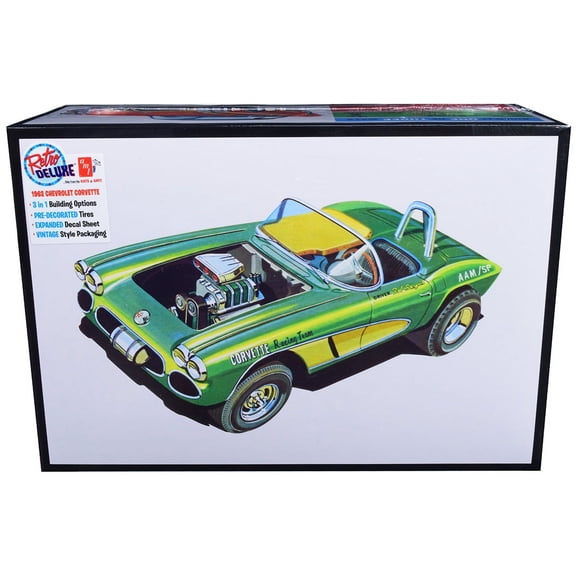 Skill 2 Model Kit 1962 Chevrolet Corvette 3 in 1 Kit 1/25 Scale Model by AMT