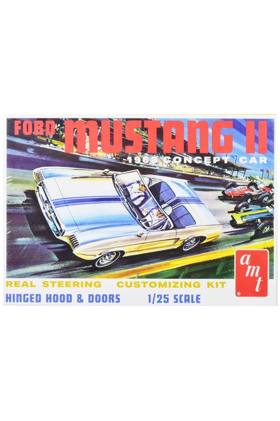 Skill 2 Model Kit 1963 Ford Mustang II Concept Car 1/25 Scale Model by AMT