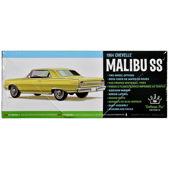Skill 2 Model Kit 1964 Chevrolet Chevelle Malibu SS "Craftsman Plus" Series 1/25 Scale Model by AMT