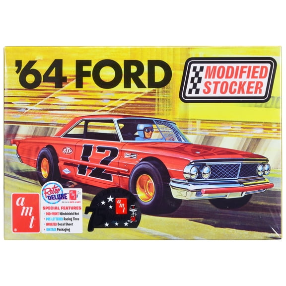 Skill 2 Model Kit 1964 Ford Galaxie "Modified Stocker" 1/25 Scale Model by AMT