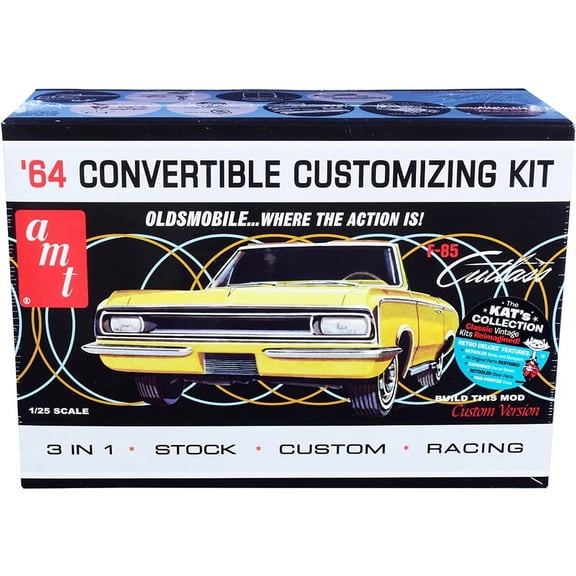 Skill 2 Model Kit 1964 Oldsmobile Cutlass F-85 Convertible 3-in-1 1/25 Scale by AMT