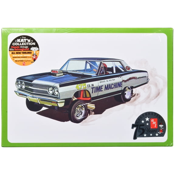 Skill 2 Model Kit 1965 Chevrolet Chevelle AWB Funny Car "Time Machine" 1/25 Scale Model by AMT