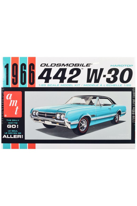 Skill 2 Model Kit 1966 Oldsmobile 442 W-30 Hardtop 1/25 Scale Model by AMT