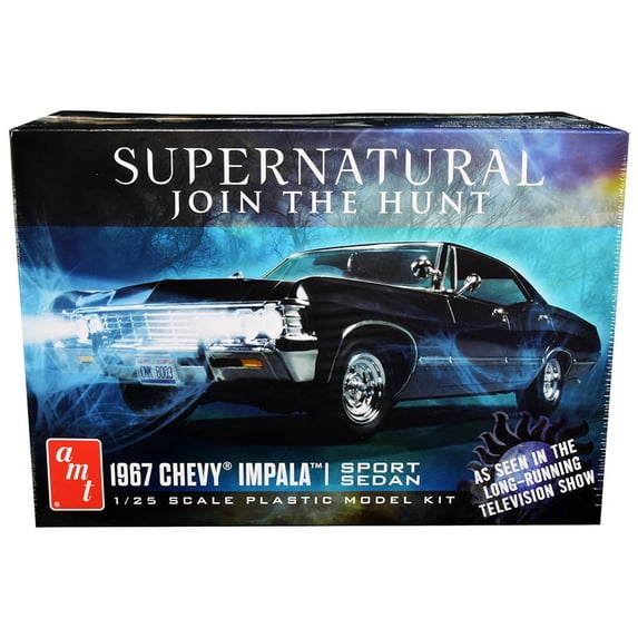 Skill 2 Model Kit 1967 Chevrolet Impala Sport Sedan "Supernatural" (2005) TV Series 1/25 Scale Model by AMT