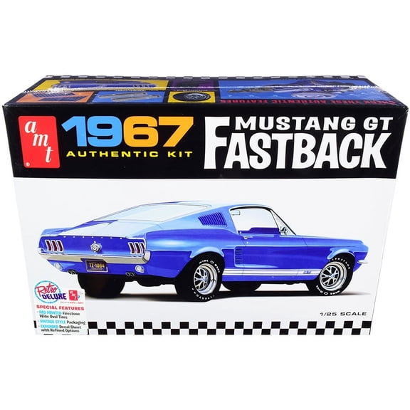 Skill 2 Model Kit 1967 Ford Mustang GT Fastback 125 Scale Model by AMT AMT1241