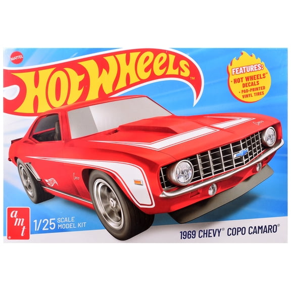 Skill 2 Model Kit 1969 Chevrolet COPO Camaro "Hot Wheels" 1/25 Scale Model by AMT