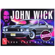 Skill 2 Model Kit 1969 Ford Mustang "John Wick" 2014 Movie 1/25 Plastic by AMT