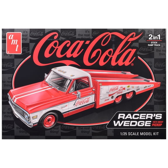 Skill 2 Model Kit 1972 Chevrolet Pickup Truck "Racer's Wedge" 2-in-1 Kit "Coca-Cola" 1/25 Scale Model by AMT