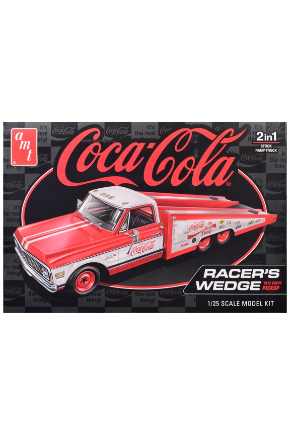 Skill 2 Model Kit 1972 Chevrolet Pickup Truck "Racer's Wedge" 2-in-1 Kit "Coca-Cola" 1/25 Scale Model by AMT