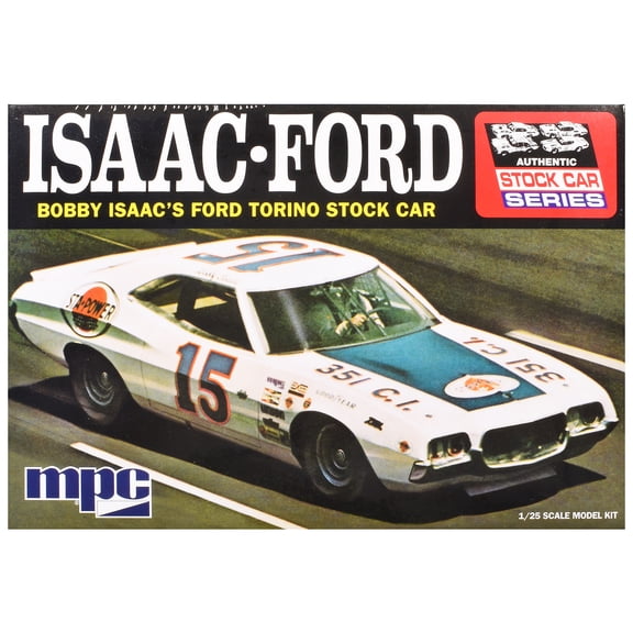 Skill 2 Model Kit 1972 Ford Torino Stock Car "Bobby Isaac" 1/25 Scale Model by MPC