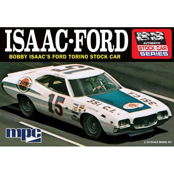 MPC Bobby Isaac 1972 Ford Torino Stock Car 1/25 Scale Model Kit
