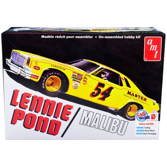 Skill 2 Model Kit 1974 Chevrolet Malibu Stock Car #54 Lennie Pond 1/25 Scale Model by AMT