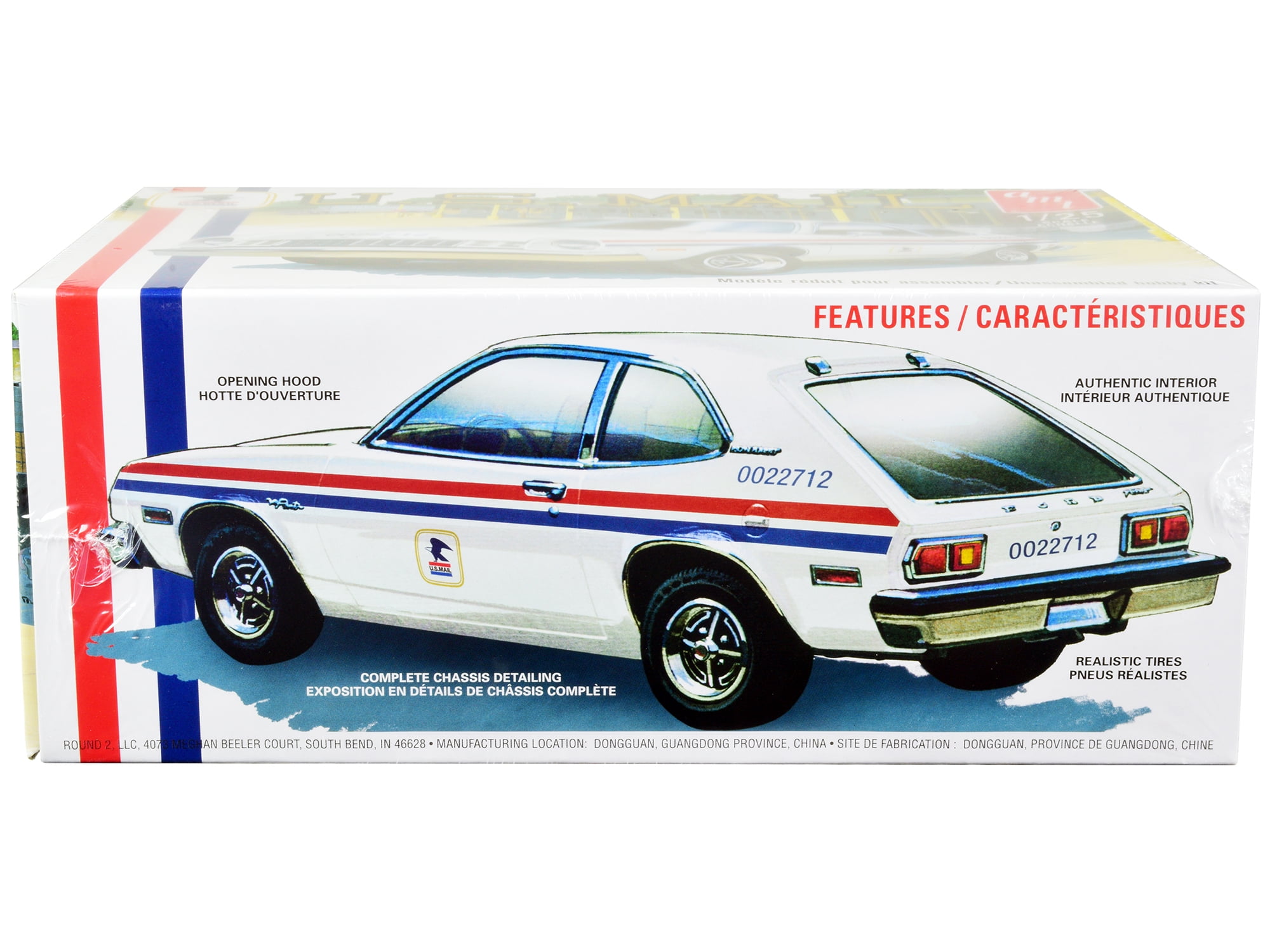 AMT 1977 Ford Pinto USPS Plastic Car Build Kit, 1/25 Scale