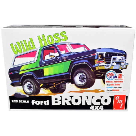 Skill 2 Model Kit 1978 Ford Bronco 4X4 "Wild Hoss" 1/25 Scale Model by AMT