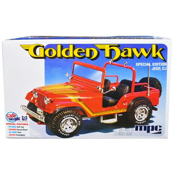 Skill 2 Model Kit 1981 Jeep CJ5 Golden Hawk 1/25 Scale Model Car by MPC