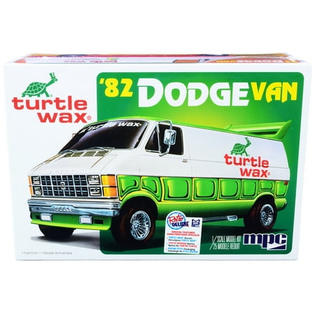 Skill 2 Model Kit 1982 Dodge Van Custom "Turtle Wax" 2-in-1 Kit 1/25 Scale Model by MPC