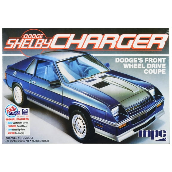 Skill 2 Model Kit 1986 Dodge Shelby Charger 1/25 Scale Model by MPC
