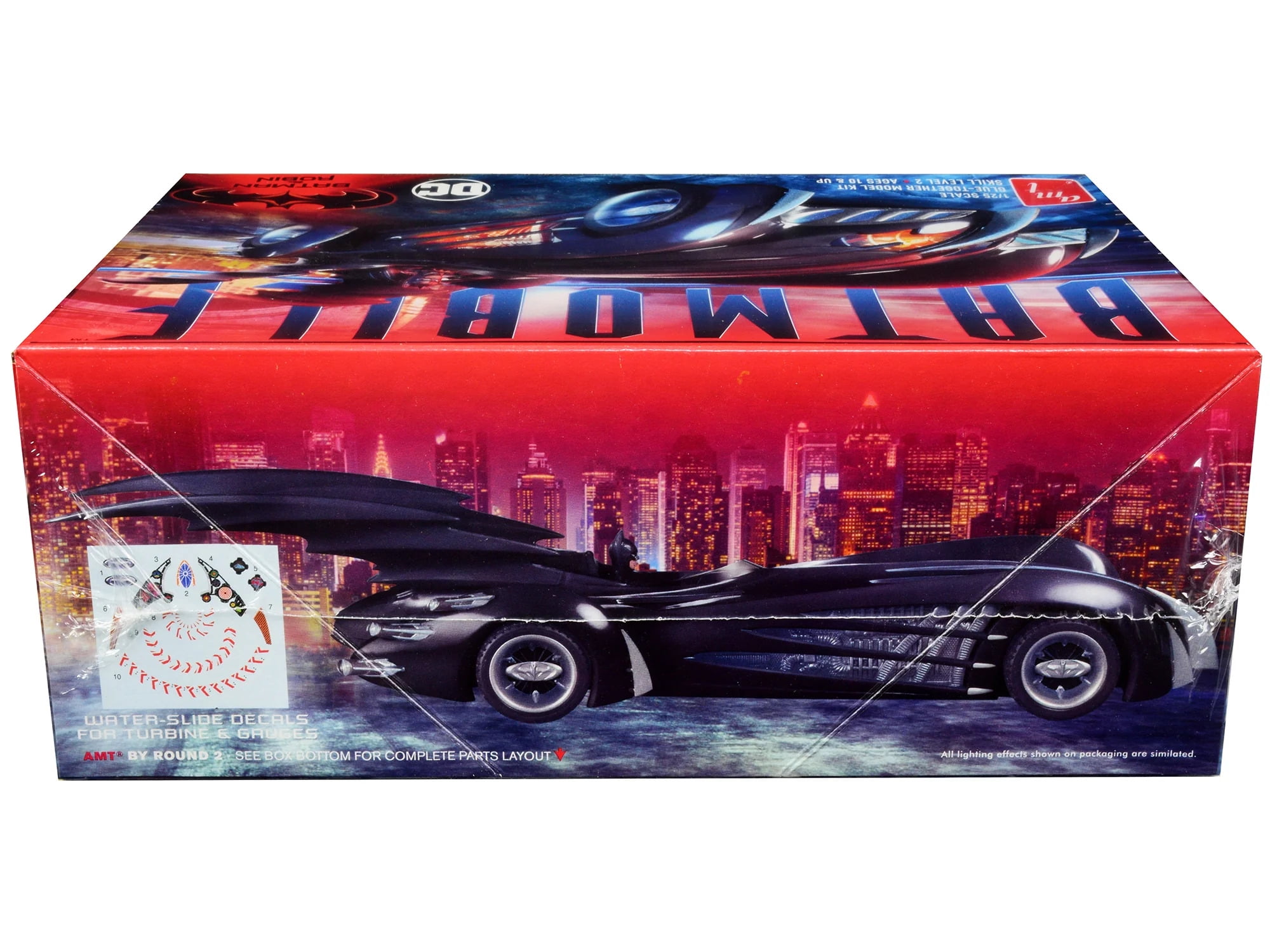 Black Vinyl Batman & Robin Batmobile 1/25 Scale Model Kit