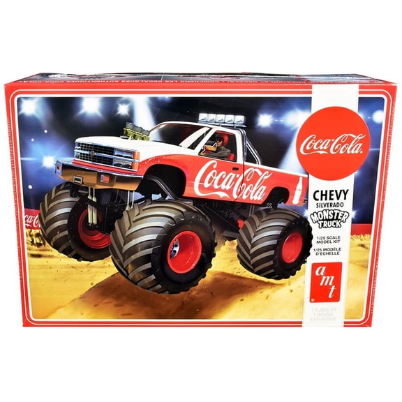 Skill 2 Model Kit Chevrolet Silverado Monster Truck "Coca-Cola" 1/25 Scale by AMT
