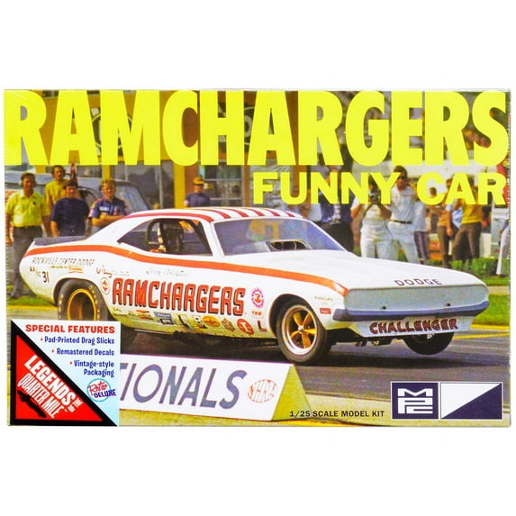 Skill 2 Model Kit Dodge Challenger Ramchargers Funny Car "Legends of the Quarter Mile" 1/25 Scale Model by MPC