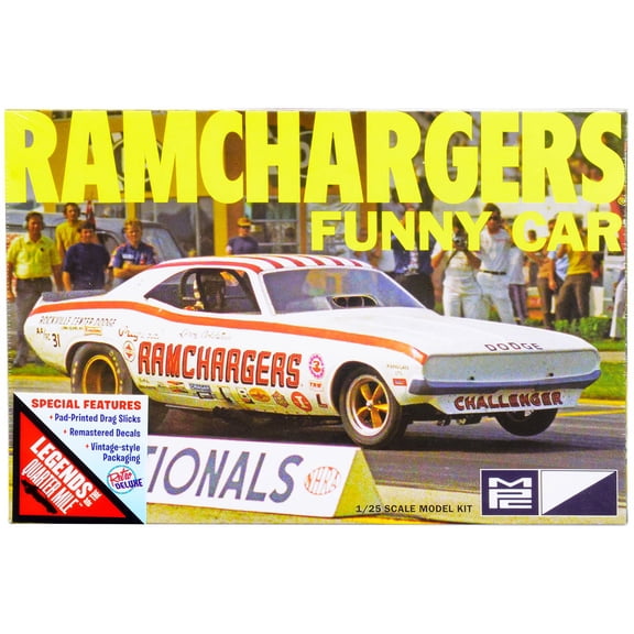 Skill 2 Model Kit Dodge Challenger Ramchargers Funny Car "Legends of the Quarter Mile" 1/25 Scale Model by MPC