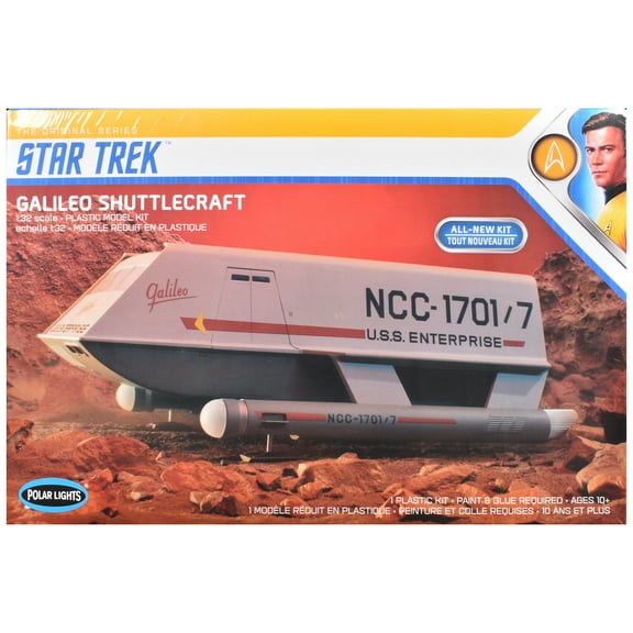 Skill 2 Model Kit Galileo Shuttlecraft "Star Trek: The Original Series" (1966-1968) TV Series 1/32 Scale Model by Polar Lights