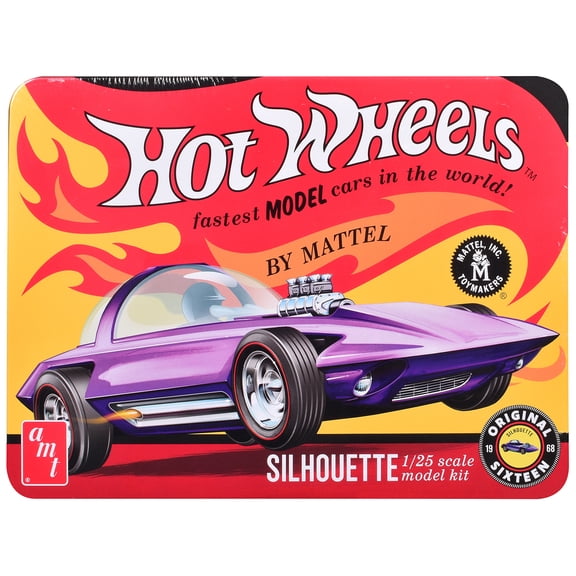 Skill 2 Model Kit Hot Wheels Silhouette with Collector Tin 1/25 Scale Model by AMT