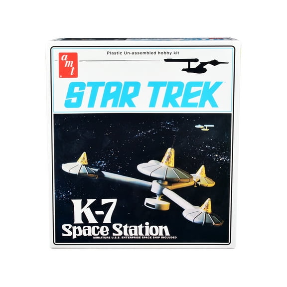 Skill 2 Model Kit K-7 Space Station "Star Trek" (1966-1969) TV Series 1/7600 Scale Model by AMT