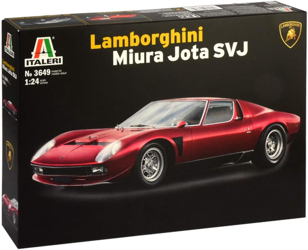 Italeri 3649 Model Plastic to Assemble Car Lamborghini Miura Jota Svj- Model Kit Scale 1:24
