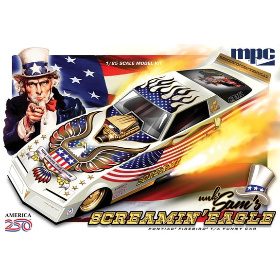 Skill 2 Model Kit Pontiac Firebird Funny Car "Unk' Sam's Screaming Eagle" 1/25 Scale Model by MPC