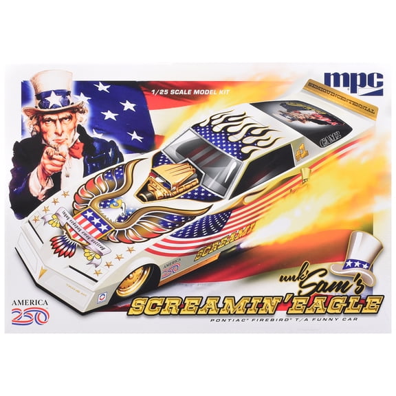 Skill 2 Model Kit Pontiac Firebird Funny Car "Unk' Sam's Screaming Eagle" 1/25 Scale by MPC