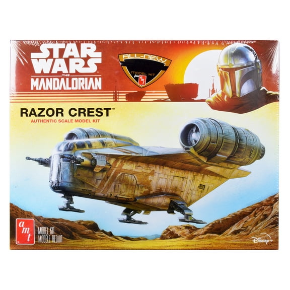 Skill 2 Model Kit Razor Crest Spaceship "Star Wars: The Mandalorian" 1/72 Scale Model by AMT