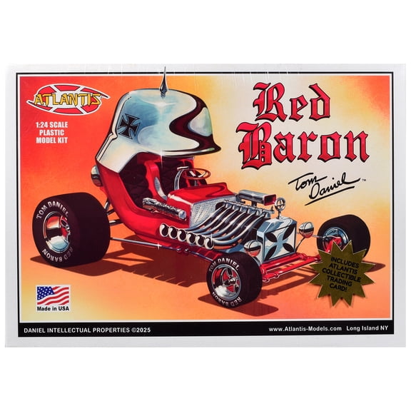 Skill 2 Model Kit Tom Daniel's Red Baron Show Rod 1/24 Scale by Atlantis