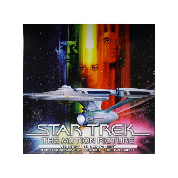 Skill 2 Model Kit U.S.S. Enterprise NCC-1701 Refit Spaceship "Star Trek: The Motion Picture" (1979) Movie 1/350 Scale Model by Polar Lights