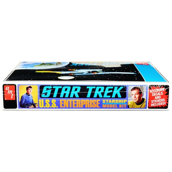 Skill 2 Model Kit U.S.S. Enterprise NCC-1701 Space Ship "Star Trek" 1/650 Scale Model by AMT