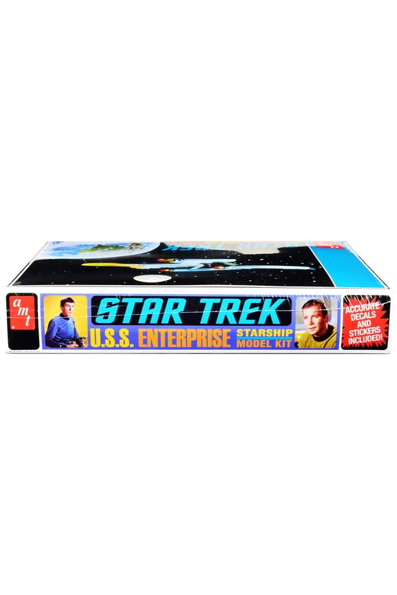 Skill 2 Model Kit U.S.S. Enterprise NCC-1701 Space Ship "Star Trek" 1/650 Scale Model by AMT
