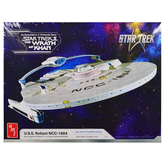 Skill 2 Model Kit U.S.S. Reliant NCC-1864 Space Craft "Star Trek II: The Wrath of Khan" (1982) Movie 1/537 Scale Model by AMT