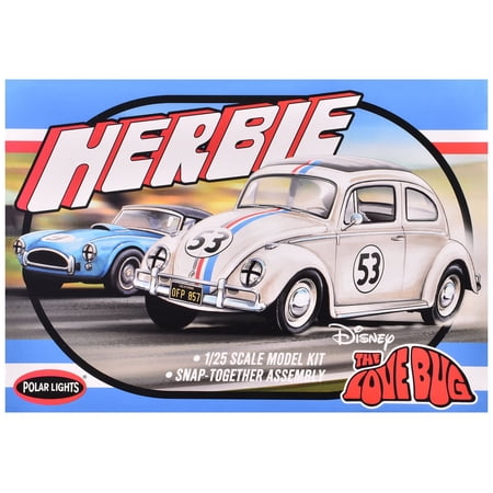 Skill 2 Model Kit Volkswagen Beetle Herbie "The Love Bug" (1969) Movie 1/25 Scale Model by Polar Lights