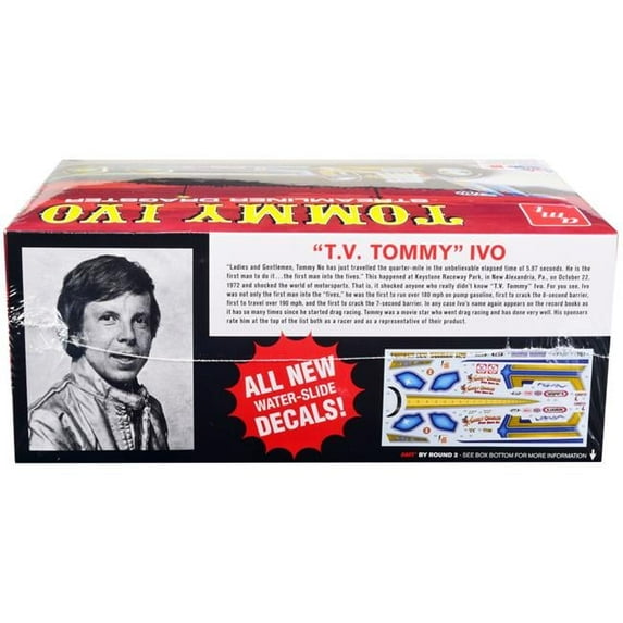 Skill 2 Tommy Ivo Streamliner Dragster 1 by 25 Scale Model Kit