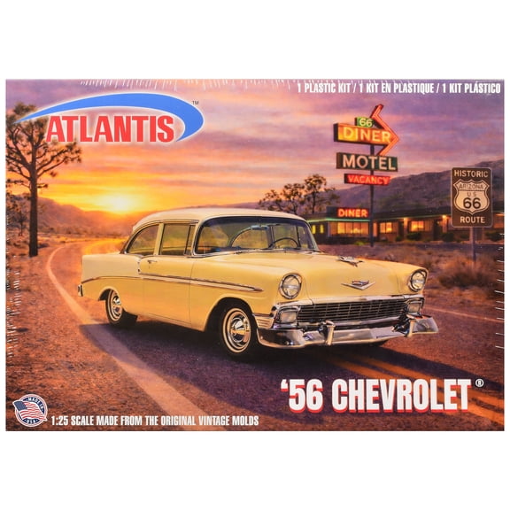 Skill 3 Model Kit 1956 Chevrolet Bel Air "Route 66" 1/25 Scale Model by Atlantis