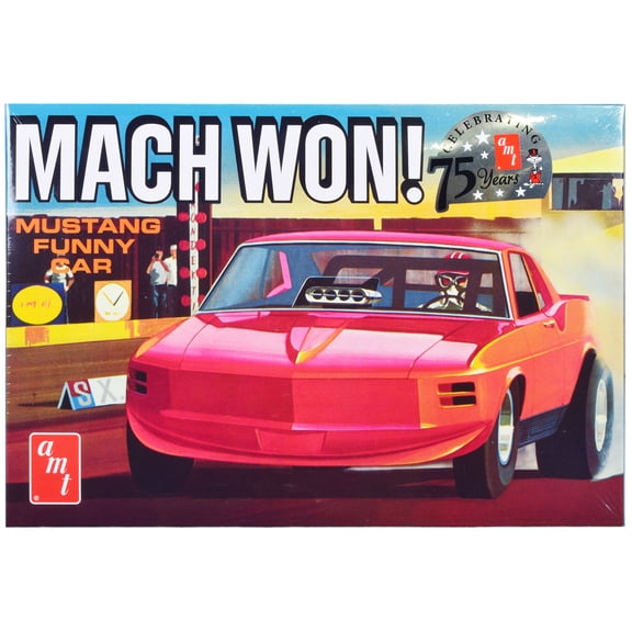 Skill 3 Model Kit 1970 Ford Mustang Funny Car "Mach Won" 1/25 Scale Model by AMT