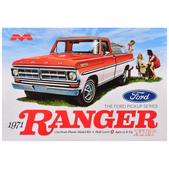 Skill 3 Model Kit 1971 Ford Ranger XLT Pickup Truck 1/25 Scale Model by Moebius