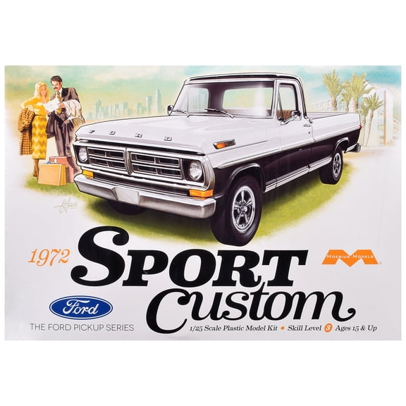 Skill 3 Model Kit 1972 Ford Sport Custom Pickup Truck 1/25 Scale by Moebius