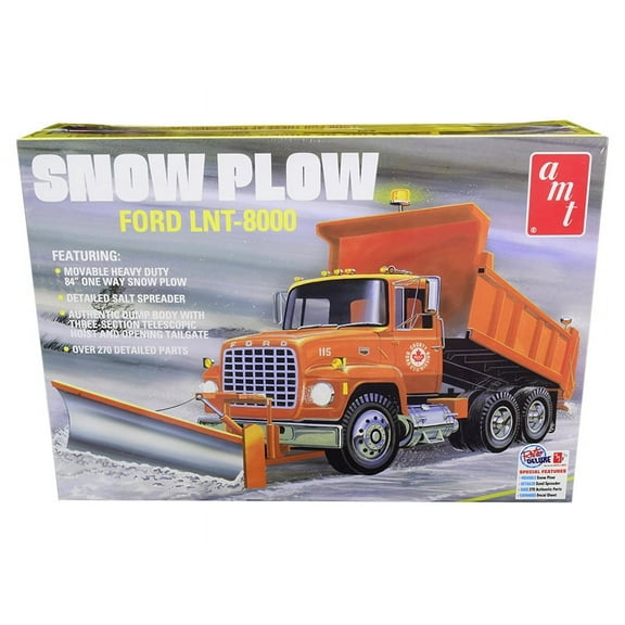 Skill 3 Model Kit Ford LNT-8000 Snow Plow Truck 1/25 Scale Model by AMT