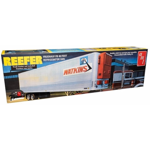 AMT Fruehauf 40 ft Reefer Trailer Watkins 1/25 Scale Model Kit