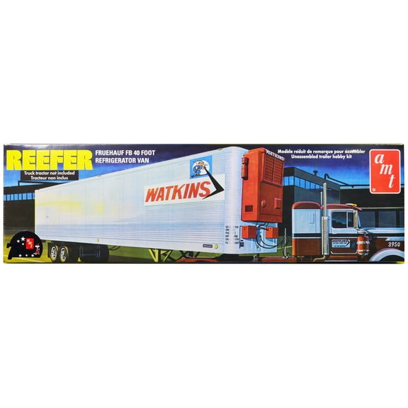 Skill 3 Model Kit Fruehauf FB 40' Refrigerated Trailer "Watkins Motor Lines" 1/25 Scale Model by AMT