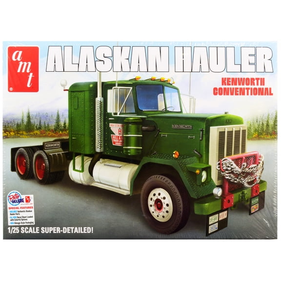 Skill 3 Model Kit Kenworth Conventional Tractor "Alaskan Hauler" 1/25 Scale Model by AMT